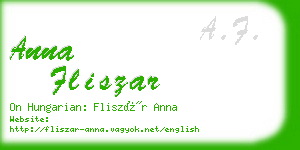 anna fliszar business card